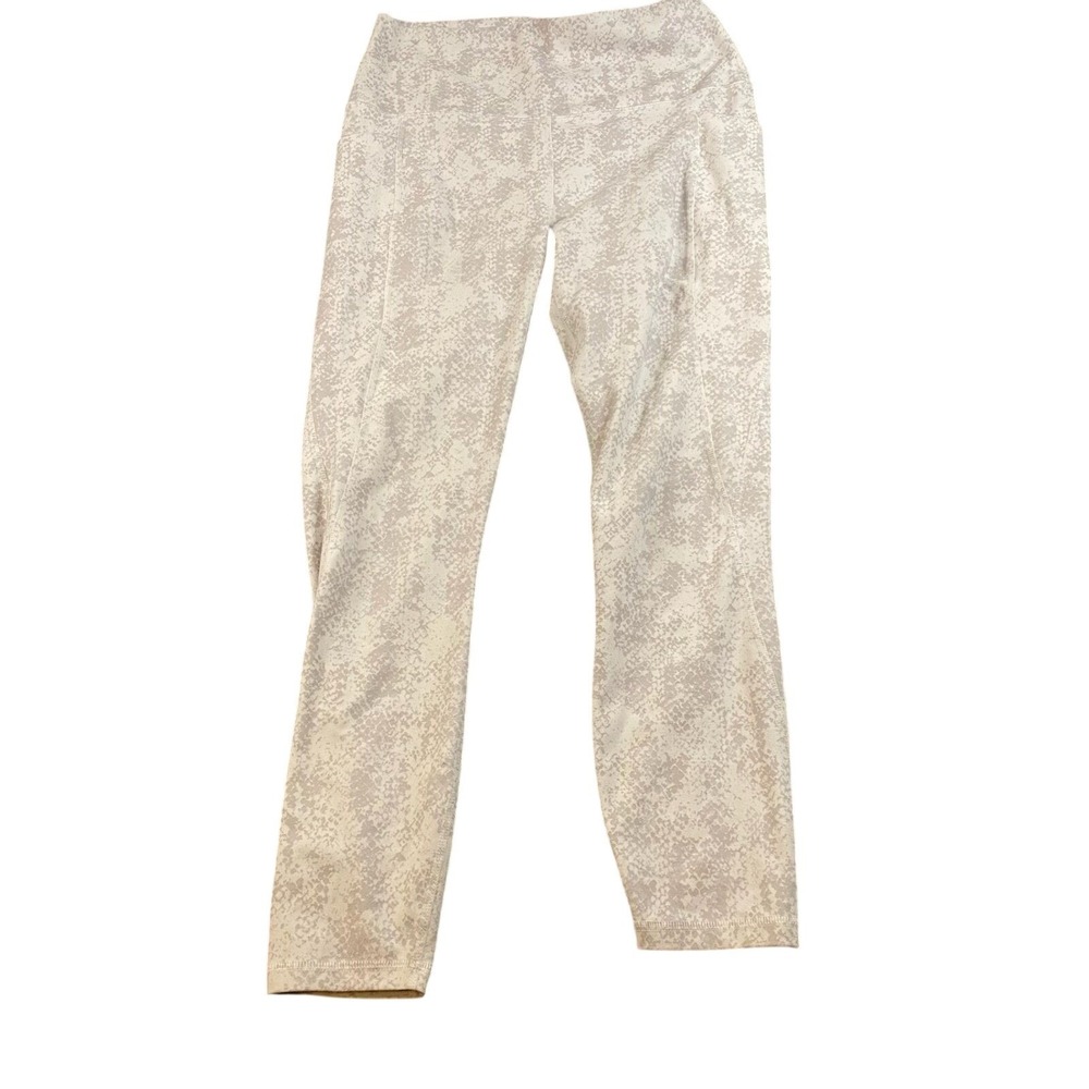 RBX Active Snake Print Athletic Leggings M M Grey White Yoga Workout Pants